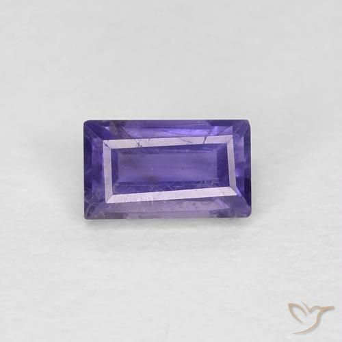 0.30ct 자연스러운 미디엄 바이올렛 아이올라이트, 바게트, VS