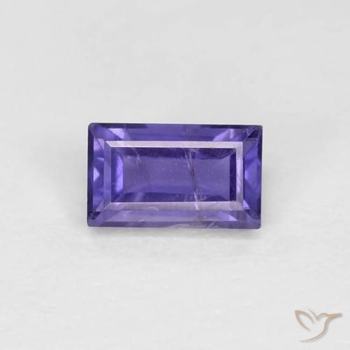 0.30ct 자연스러운 인텐스 바이올렛 아이올라이트, 바게트, VS