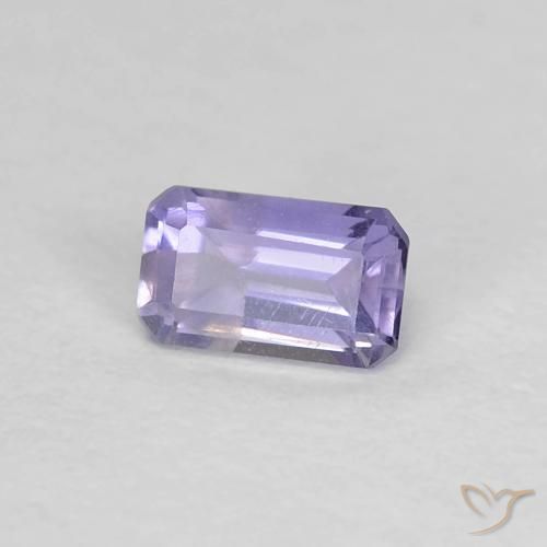 0.28캐럿 천연 핑크빛 바이올렛 아이올라이트, 에메랄드 컷, 5×3 mm, VS