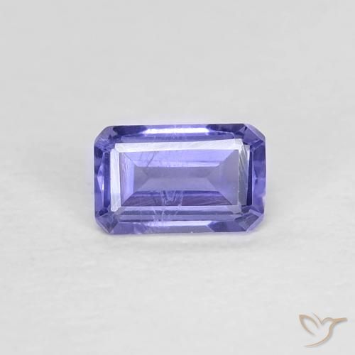 0.27ct 자연스러운 짙은 청자색 아이올라이트, 에메랄드 컷, VS