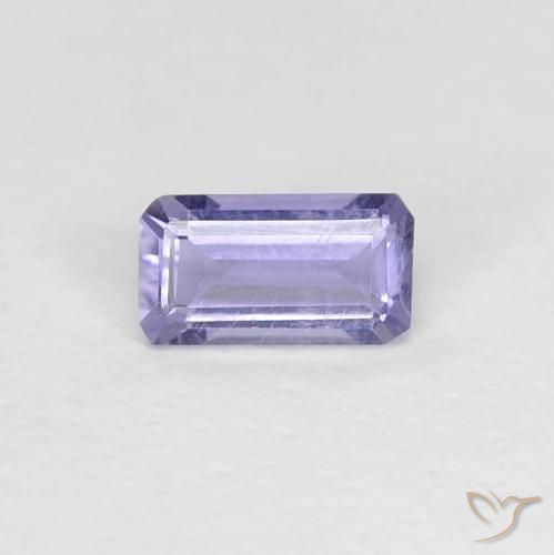0.21ct 자연스러운 Medium Light-Violet 아이올라이트, 에메랄드 컷, VS