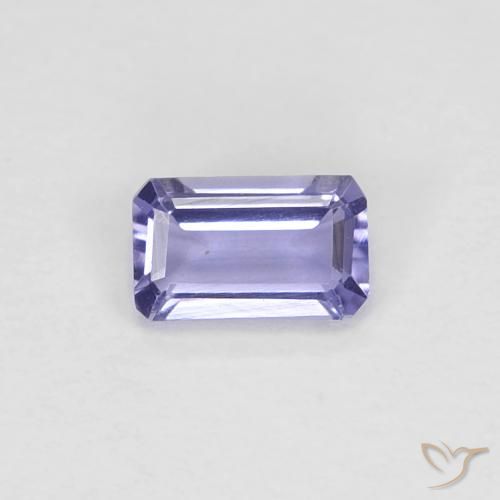 0.21ct 자연스러운 Medium Light-Violet 아이올라이트, 에메랄드 컷, VVS-VS