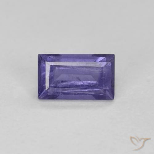 0.32ct 자연스러운 짙은 청자색 아이올라이트, 바게트, VS-SI