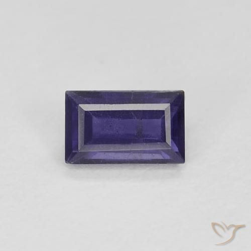 0.26ct 자연스러운 딥 바이올렛 아이올라이트, 바게트, VS