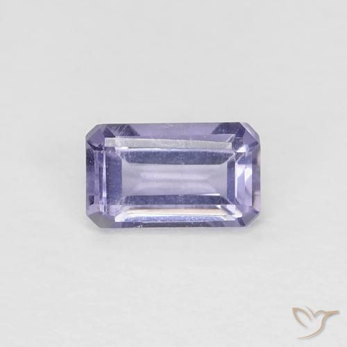 0.28ct 자연스러운 분홍빛이 도는 보라색 아이올라이트, 에메랄드 컷, VS