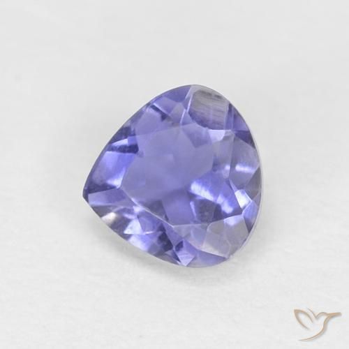 0.24ct 자연스러운 딥 퍼플 아이올라이트, 배 모양, VVS-VS