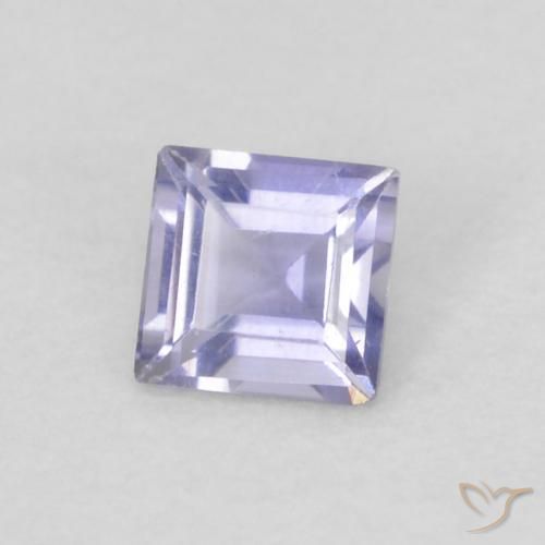 0.12캐럿 천연 Medium Light-Violet 아이올라이트, 정사각형, VVS