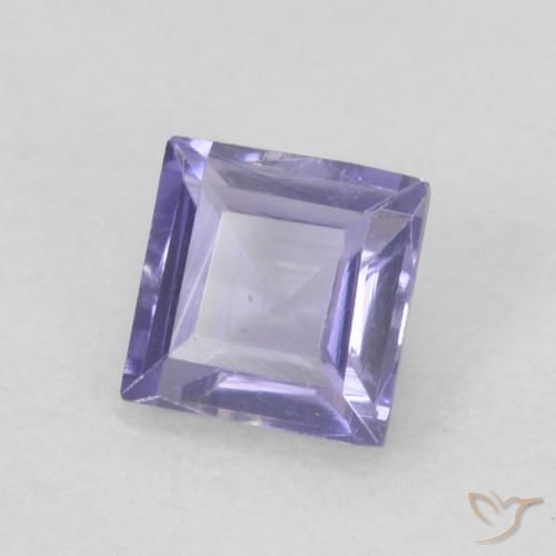 0.17캐럿 천연 Medium Light-Violet 아이올라이트, 정사각형, VVS