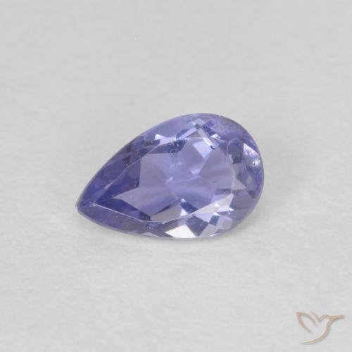 0.17ct 자연스러운 Medium Light-Violet 아이올라이트, 배 모양, VVS