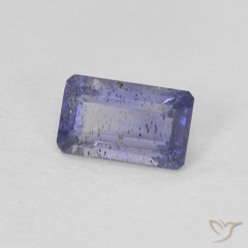 0.25캐럿 천연 로얄 바이올렛 아이올라이트, 에메랄드 컷, 5×3.1 mm, VS-SI