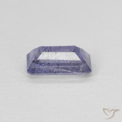 0.25캐럿 천연 로얄 바이올렛 아이올라이트, 에메랄드 컷, 5×3.1 mm, VS-SI