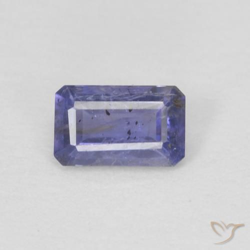 0.24ct 자연스러운 미디엄 바이올렛 아이올라이트, 에메랄드 컷, VS-SI