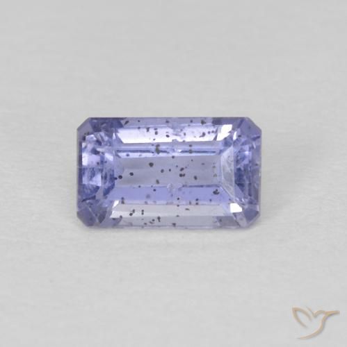 0.32ct 자연스러운 푸르스름한 보라색 아이올라이트, 에메랄드 컷, VS-SI