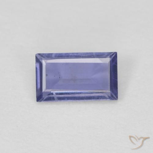 0.20ct 자연스러운 로얄 바이올렛 아이올라이트, 바게트, VS