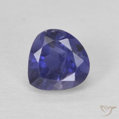 0.28ct 자연스러운 진한 파란색 아이올라이트, 배 모양, VS