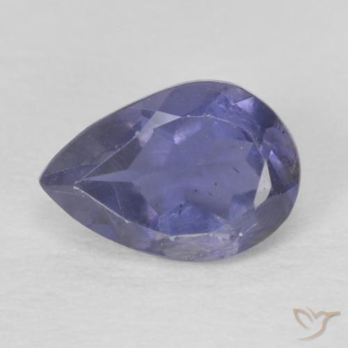 0.36ct 자연스러운 은빛 파란색 아이올라이트, 배 모양, VS