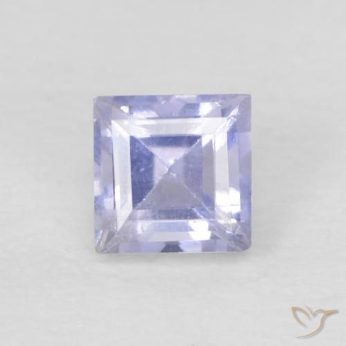 0.15ct 자연스러운 매우 밝은 보라색 아이올라이트, 정사각형, VVS-VS