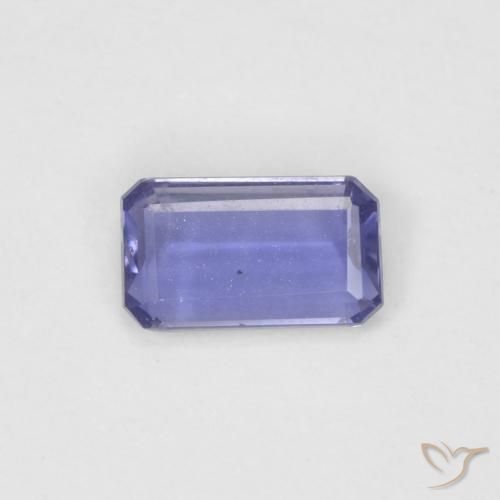0.18ct 자연스러운 미디엄 바이올렛 아이올라이트, 에메랄드 컷, VVS