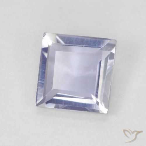 0.28캐럿 천연 Medium Light-Violet 아이올라이트, 정사각형, VVS