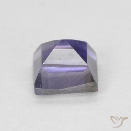 0.23캐럿 천연 짙은 청자색 아이올라이트, 스퀘어, 3.5×3.5 mm, VVS
