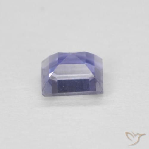 0.12캐럿 천연 Medium Light-Violet 아이올라이트, 정사각형, VVS