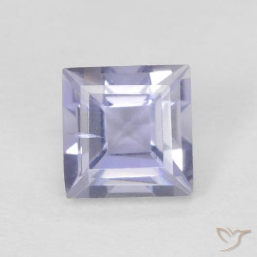 0.33ct 자연스러운 분홍빛이 도는 보라색 아이올라이트, 정사각형, VVS