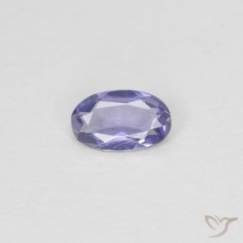 0.13ct 자연스러운 짙은 청자색 아이올라이트, 타원형, VS