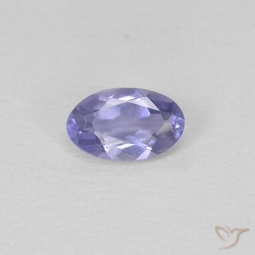 0.21ct 자연스러운 짙은 청자색 아이올라이트, 타원형, VS