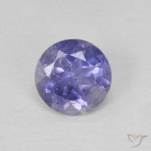 0.25ct 자연스러운 짙은 청자색 아이올라이트, 둥근, VS
