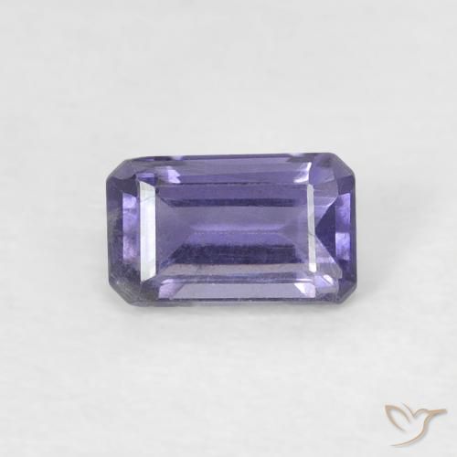 0.29ct 자연스러운 은빛 파란색 아이올라이트, 에메랄드 컷, VS