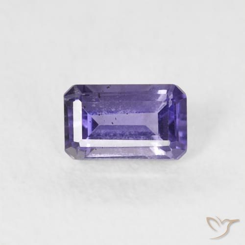 0.31ct 자연스러운 미디엄 바이올렛 아이올라이트, 에메랄드 컷, VS-SI