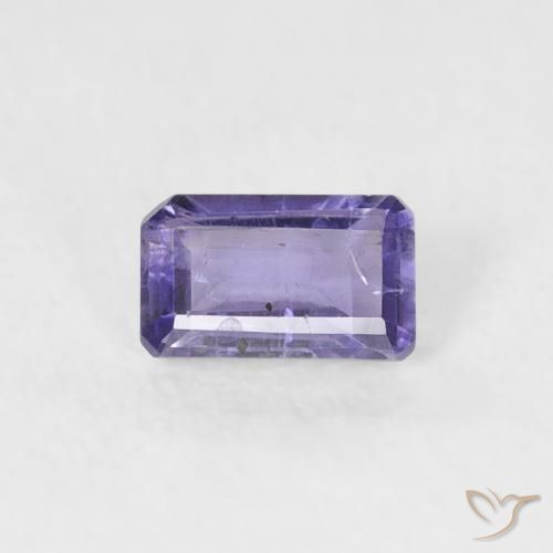 0.24ct 자연스러운 미디엄 바이올렛 아이올라이트, 에메랄드 컷, VS-SI