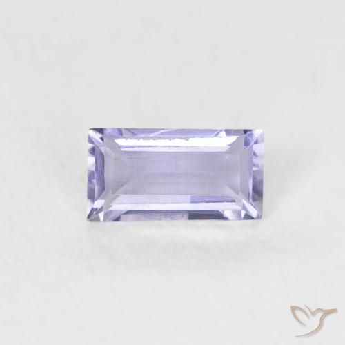 0.19ct 자연스러운 분홍빛이 도는 보라색 아이올라이트, 바게트, VS