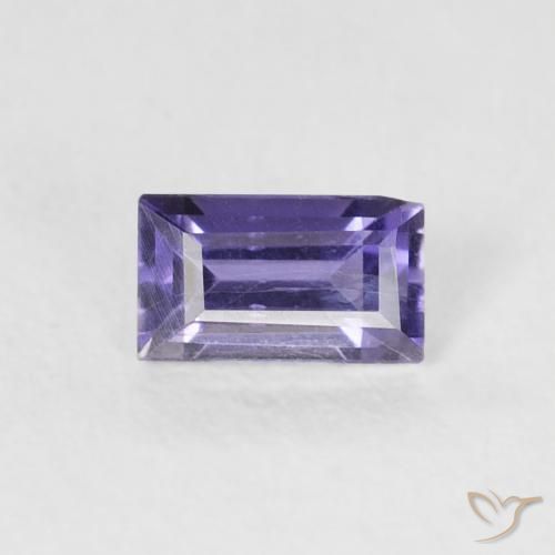 0.24ct 자연스러운 다크 바이올렛 아이올라이트, 바게트, VS-SI