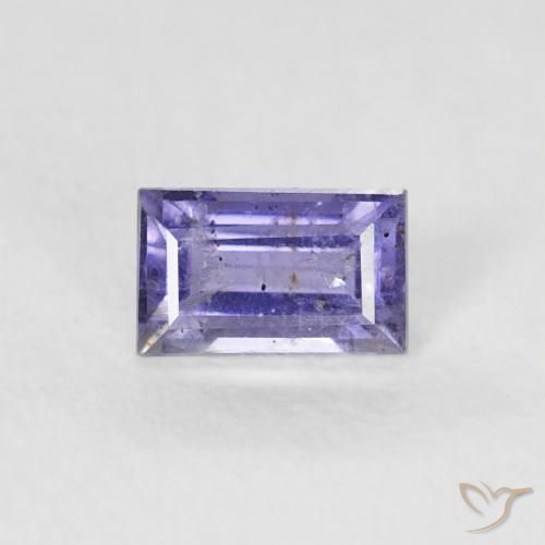 0.30ct 자연스러운 딥 퍼플 아이올라이트, 바게트, VS-SI