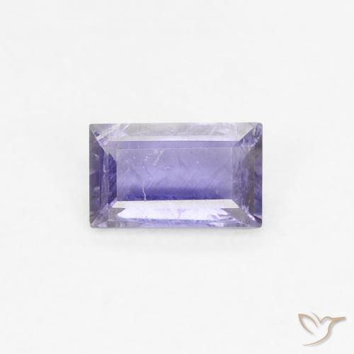 0.26ct 자연스러운 진한 파랑 아이올라이트, 바게트, VS