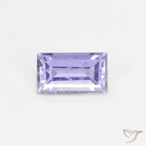 0.27ct 자연스러운 분홍빛이 도는 보라색 아이올라이트, 바게트, VS