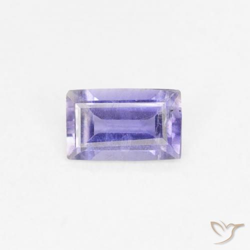 0.18ct 자연스러운 미디엄 라이트 바이올렛 아이올라이트, 바게트, VS