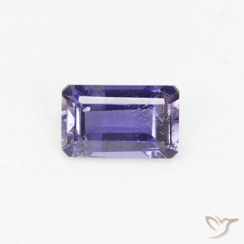 0.26ct 자연스러운 다크 바이올렛 아이올라이트, 에메랄드 컷, VS-SI