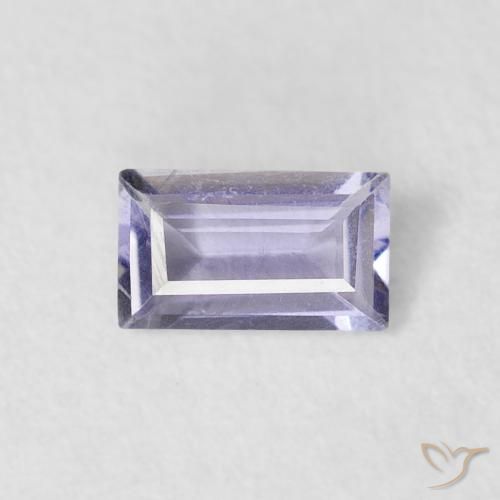 0.18ct 자연스러운 매우 밝은 분홍빛이 도는 바이올렛 아이올라이트, 바게트, VS-SI