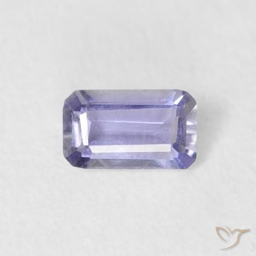 0.18ct 자연스러운 Medium Light-Violet 아이올라이트, 에메랄드 컷, VS-SI