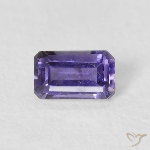 0.29ct 자연스러운 딥 바이올렛 아이올라이트, 에메랄드 컷, VS