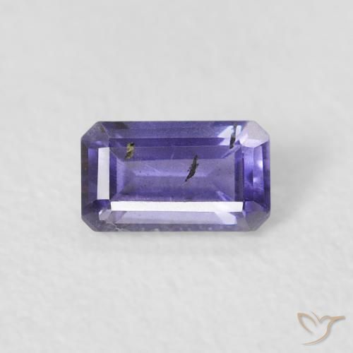 0.27ct 자연스러운 다크 바이올렛 아이올라이트, 에메랄드 컷, VS-SI