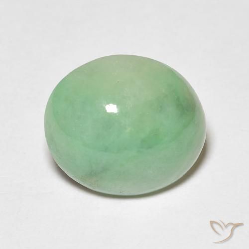 4.69ct 자연스러운 연한 초록색 출구, 타원형, 불투명체