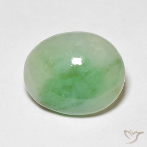 4.15ct 자연스러운 연한 초록색 출구, 타원형, 불투명체