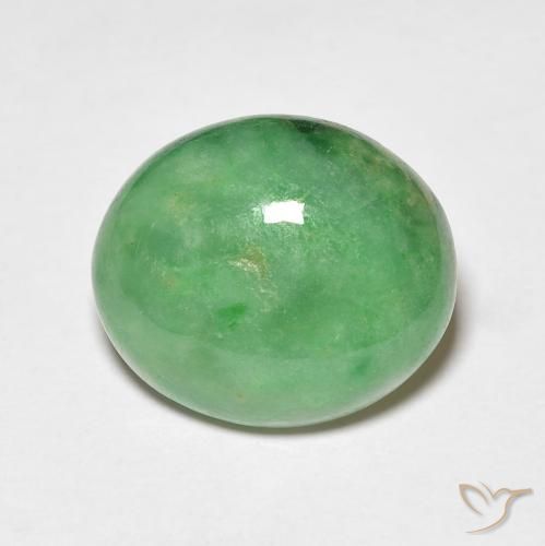 4.21ct 자연스러운 미디엄 그린 출구, 타원형, 불투명체