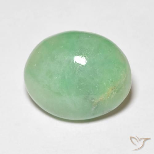 4.81ct 자연스러운 연한 초록색 출구, 타원형, 불투명체