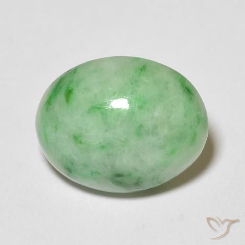 4.72ct 자연스러운 연한 초록색 출구, 타원형, 불투명체