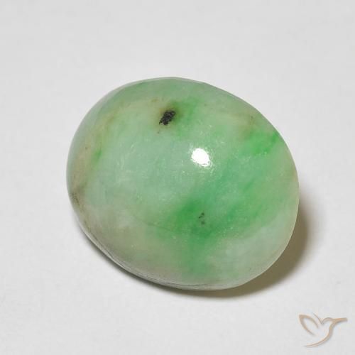 4.76ct 자연스러운 연한 초록색 출구, 타원형, 불투명체