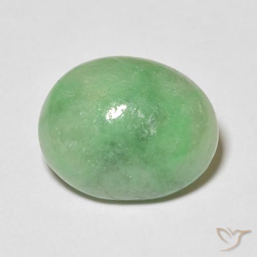 4.60ct 자연스러운 연한 초록색 출구, 타원형, 불투명체